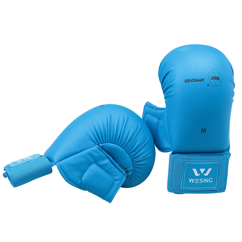 Protective Gear Wesing WKF karate gloves karate mitts for competition blue and red 230808