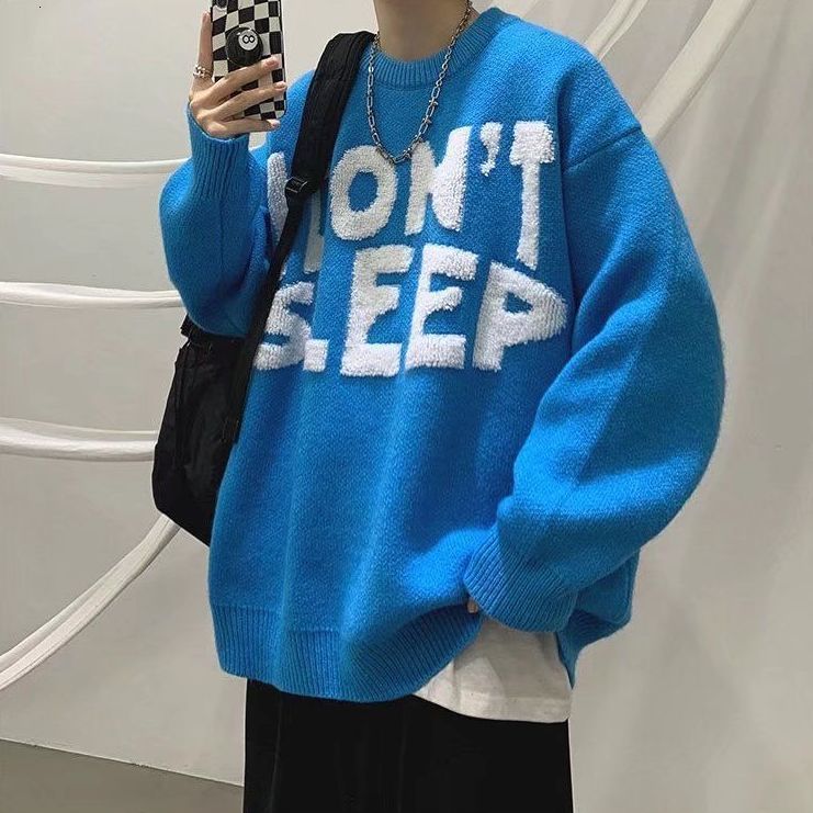 Men's Sweaters Letter Embroidery Japanese Style Sweaters Women Clothes Vintage Harajuku Oversized Fashion Pullover Streetwear Gothic Sweater 2308