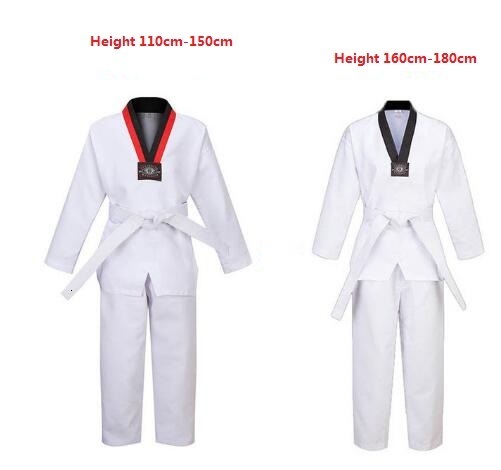Protective Gear TKD Costumes Clothing White Taekwondo Uniforms WTF Karate Judo Dobok Clothes Children Adult Unisex Long Sleeve Gi Uniform 230808
