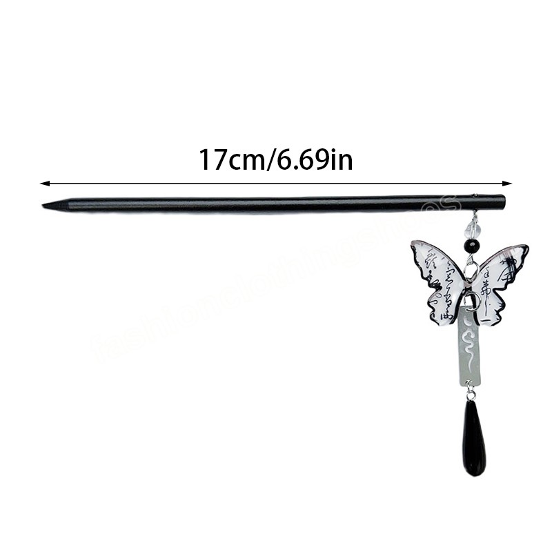 Chinese Style Butterfly Tassel Hairpin Chopstick Hair Stick Hair Ornament Pan Hair Headdress Hair Accessories