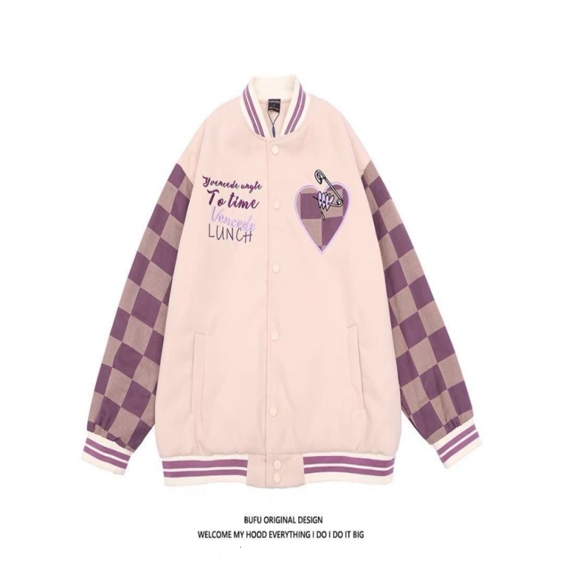 Womens Jackets Spring Bomber Letter Print Embroidery Baseball Jacket Vintage Loose Streetwear Stitching Coats 230808