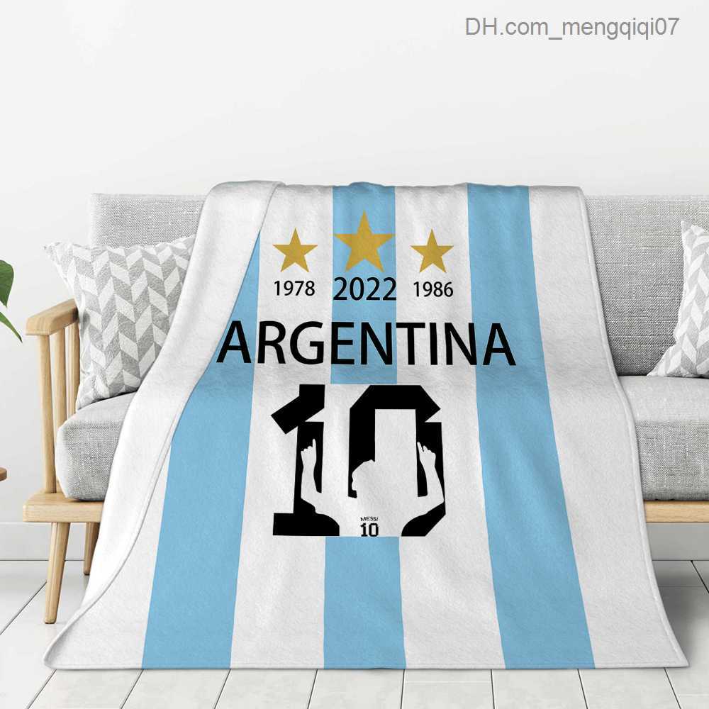 Blankets Swaddling Argentine flag national football team Keepsake flannelette sofa blanket suitable for all seasons Z230809