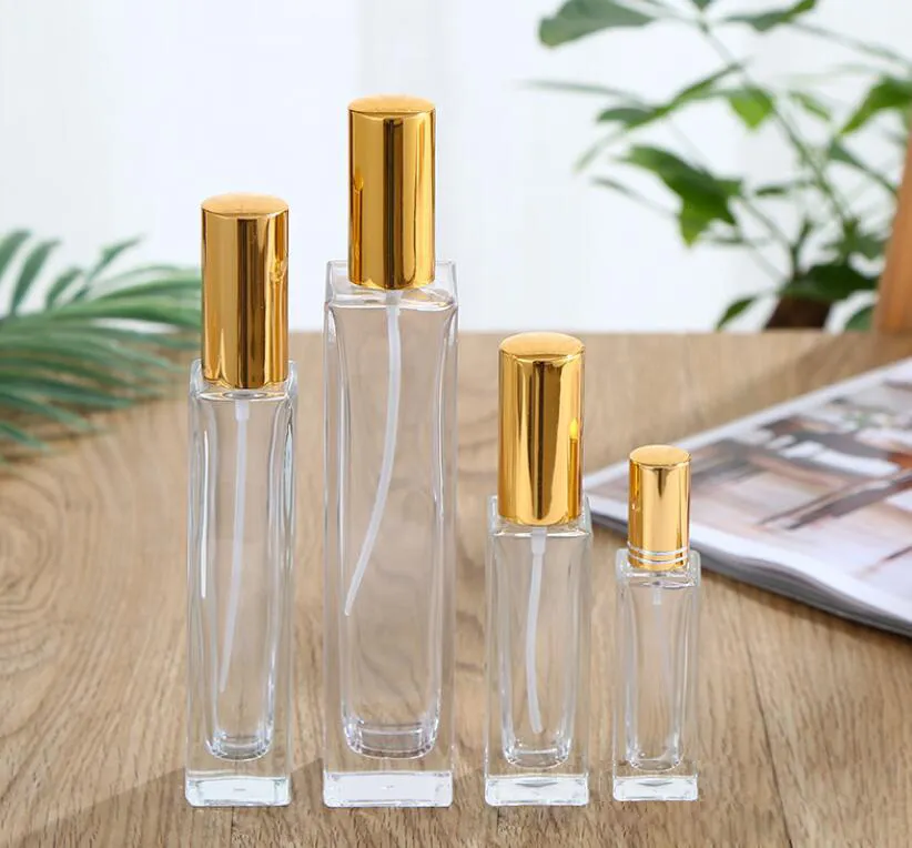 wholesale 10ml square high grade glass perfume bottle cosmetic pressed spray bottle mini portable dispensing jar wholesale2022 LL