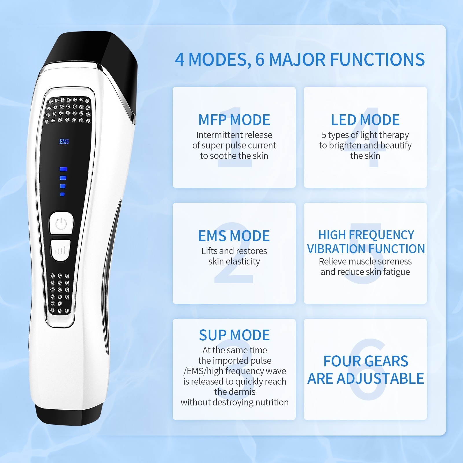 Face Massager EMS Microcurrent LED AntiWrinkle Pulse Beauty Device Neck Lifting Tightening Face Slimming Double Chin Edema Remover 230808