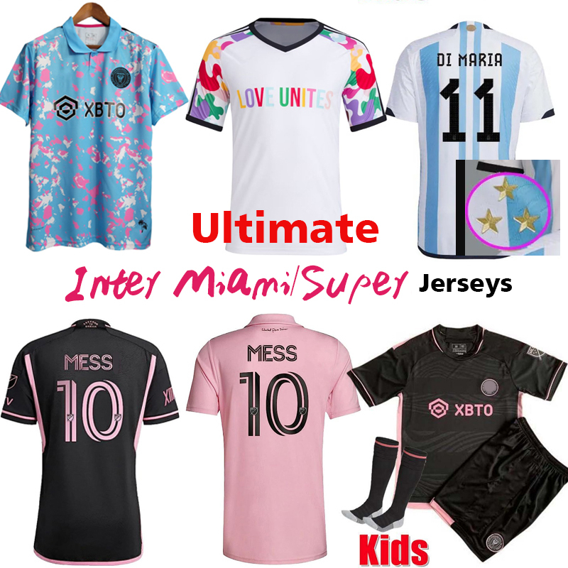 23 24 Ultimate Men Kid Kits Inter Miami Soccer Jerseys CF Matuidi CAMPANA YEDLIN BECKHAM HIGUAIN Player Fans Version Football Shirt Sport Slim Sets