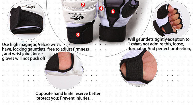 Protective Gear Taekwondo Gloves Foot Protector Taekwondo Shoes Foot Socks MMA WTF Adult Child Hand Foot Protector Half Finger Boxing Gloves 230808