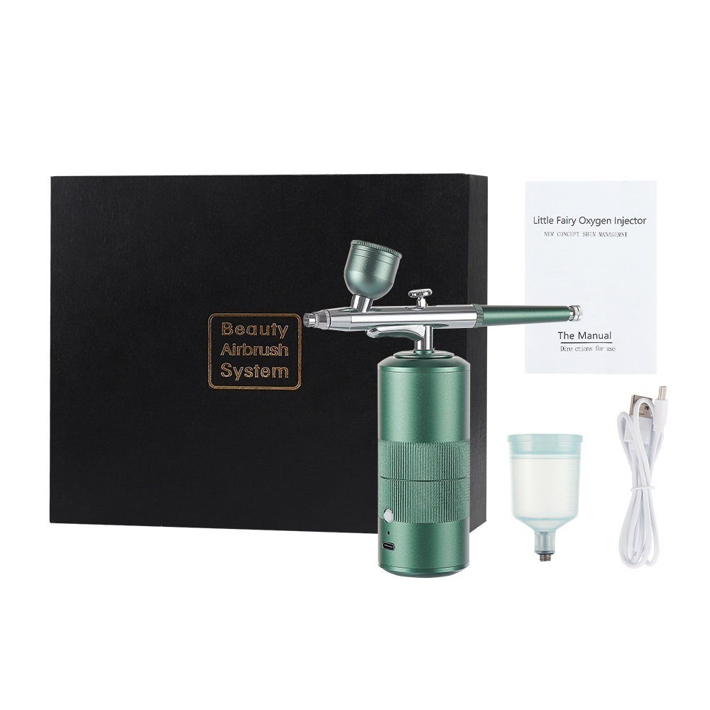 Airbrush Tattoo Supplies Oxygen Injector Mini Air Compressor Kit Air-Brush Paint Spray Gun Airbrush For Nail Art Tattoo Craft Cake Nano Fog Mist Spray