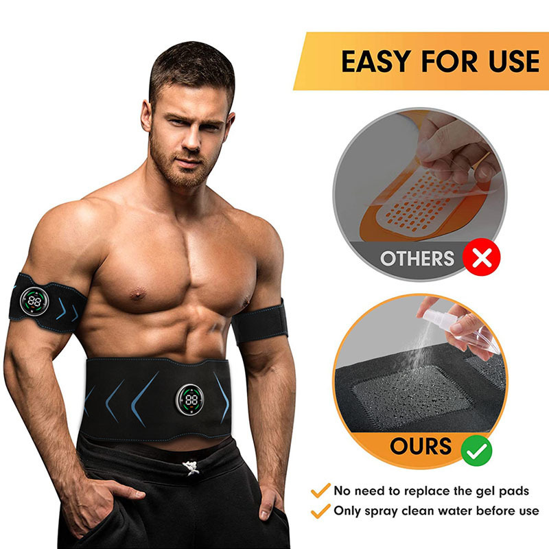 Core Abdominal Trainers Abs Toning Belt EMS Electric Vibration Abdominal Muscle Trainer Waist Body Slimming Fitness Massage Belts For Arm Leg Workout 