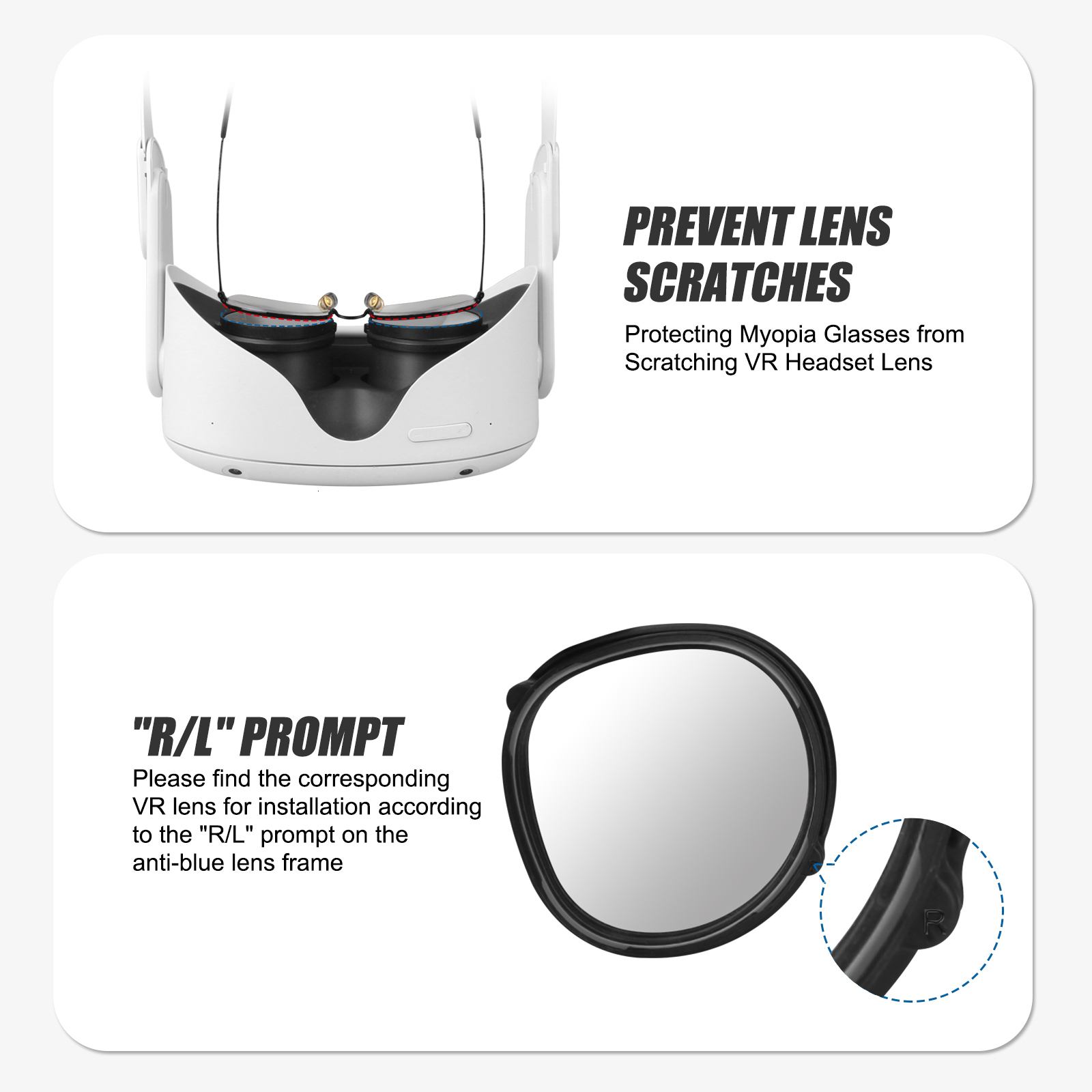VR/AR Accessorise Customized Short sighted longsighted and astigmatism glasses for oculus Quest2/1 rift S Lens Inserts VR Prescription Lenses 230809