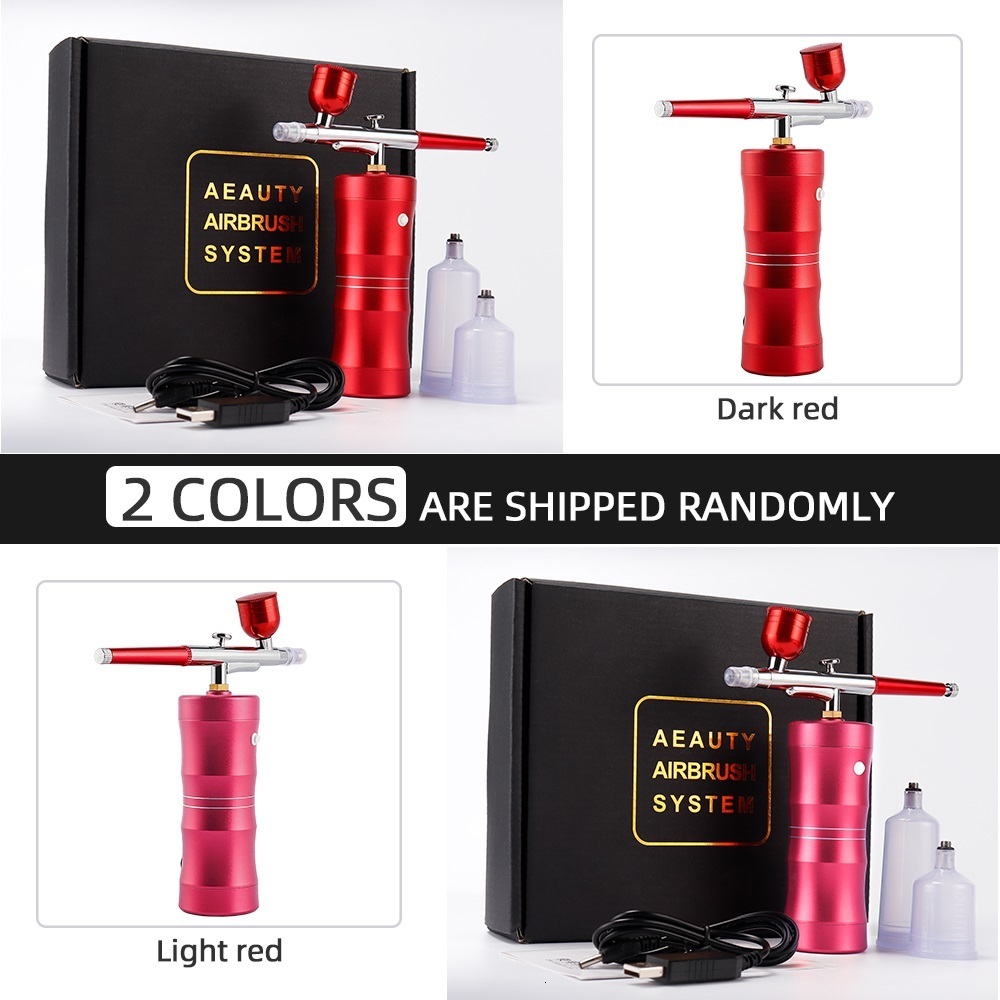 Airbrush Tattoo Supplies 0.4mm Mini Air Compressor Kit Air-Brush Paint Spray Gun Airbrush For Nail Art Tattoo Craft Cake Nano Fog Mist Sprayer Skin Ca