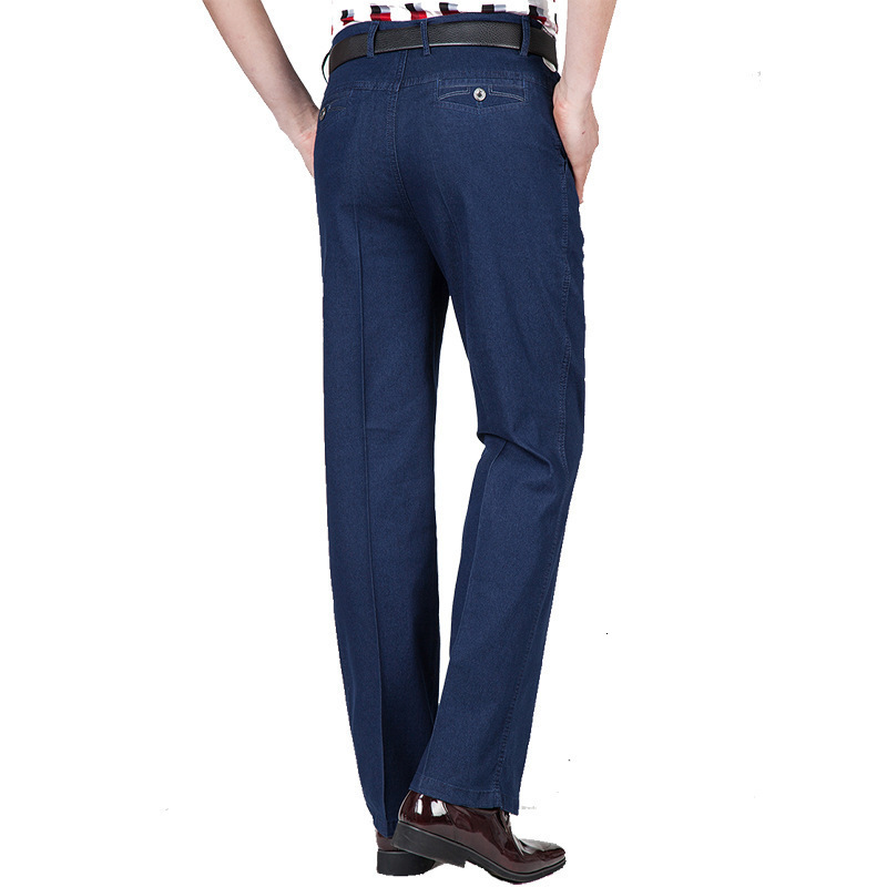 Mens Jeans Spring and Autumn Oversized Highwaisted Loosefit Stretch Straightleg Trousers Business Casual Pants Men 230809