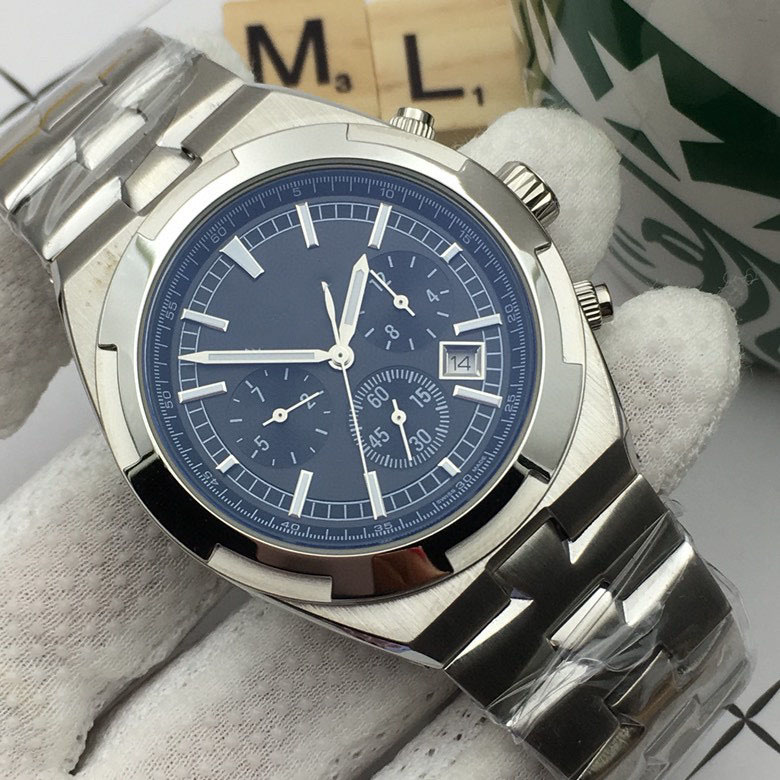 Wristwatches Skeleton Watch Men Automatic Multi Function Mechanical Waterproof Moon Phase Calendar Week Luminous 44mm Small dial all work