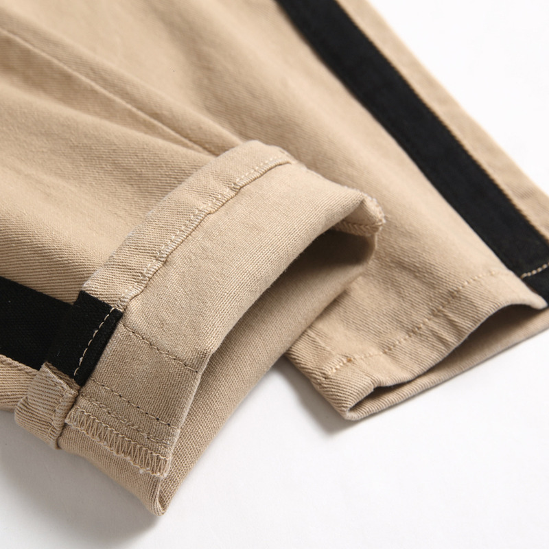 Men's Jeans Slim American European Style Pants Denim Patchwork Trousers Moto biker Fashion Spliced Side Khaki High Street Y2k 230809