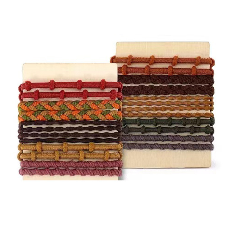 Fashion Wholesale Cute Bracelet Hair Ties Headbands Colorful No Damage Hair Elastic Ponytail Holder Rubber Band for Girls Women