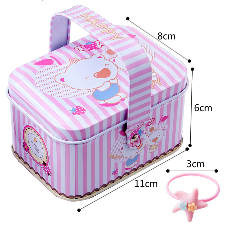 Hair Accessories 40Pcs Lot Girls Gift Box Elastic Bands Flower Clip Bows Headband Hairband Cute Hairbands for Kids 230808