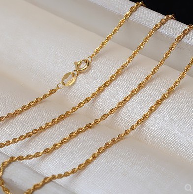 Pendant Necklaces 100 real 18k gold jewelry Au750 necklace for women sweater necklaces yellow 40 60cm solid chain about 1 2m 230808