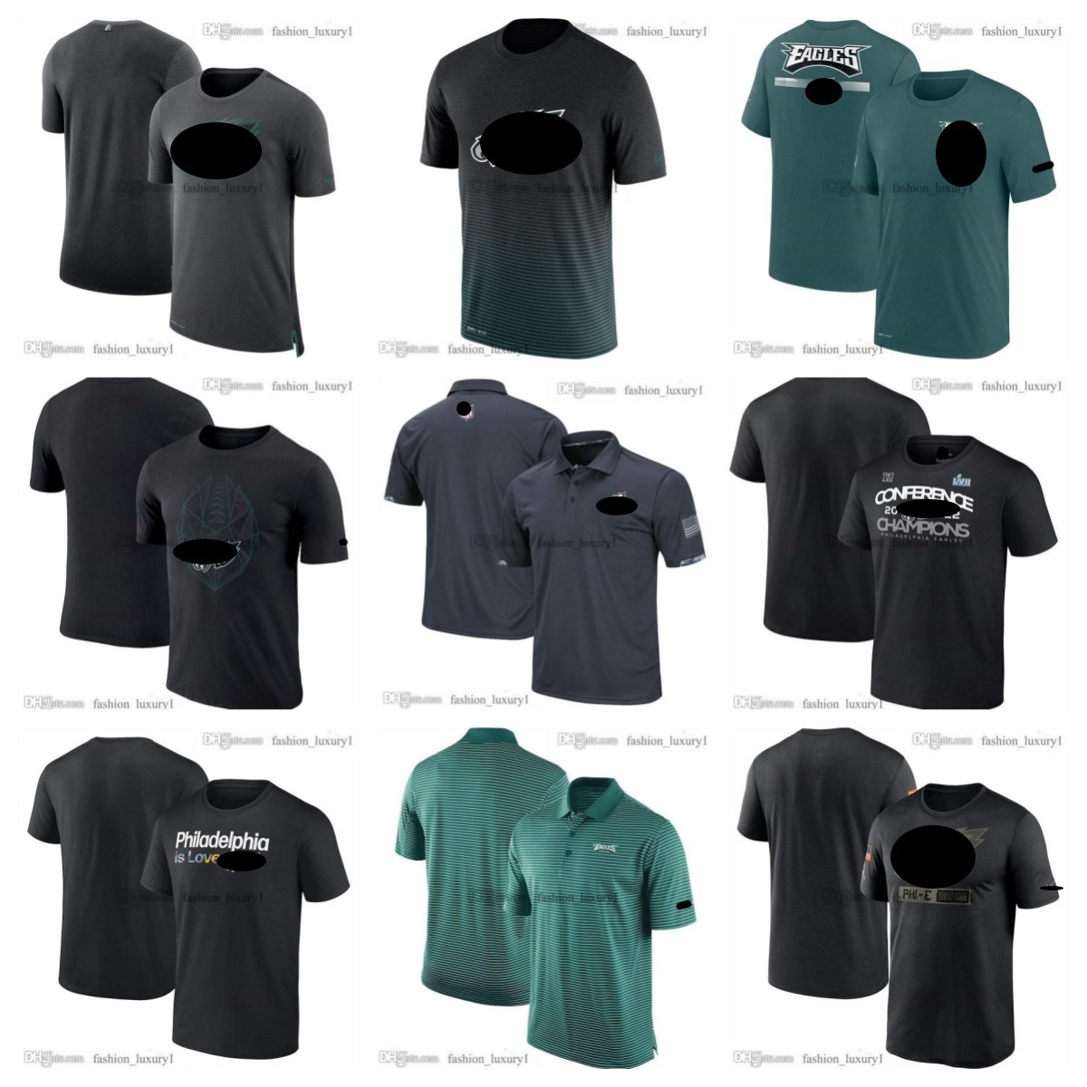 Mens Philadelphia''Eagles''football jersey T shirts Printed Fashion man T-shirt Top Quality Cotton Fashion Casual Tees Short Sleeve Clothes S-4XL