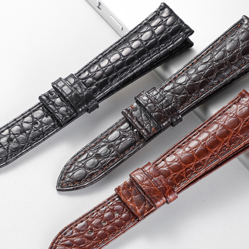 Watch Bands Real Alligator Watch Strap Genuine Leather Watch Bands For Men Or Women Watch Accessories 12 24mm Not Included Buckle 230808