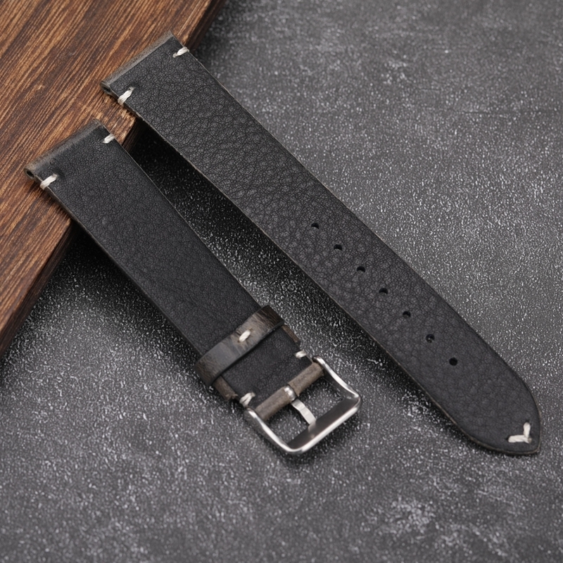 Watch Bands Cow Leather Watchband 18mm 19mm 20mm 21mm 22mm Vintage Leather Men Women Replacement Thin Bracelet Strap Band Watch Accessories 230808