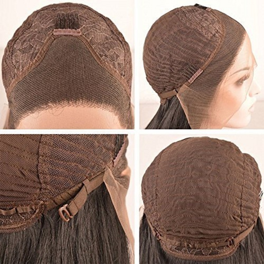 Brazilian Human Hair 13X4 Blonde Colored Lace Frontal Wig Pre Plucked Ombre Straight Lace Front Wigs For Black Women Synthetic Heat Resistant