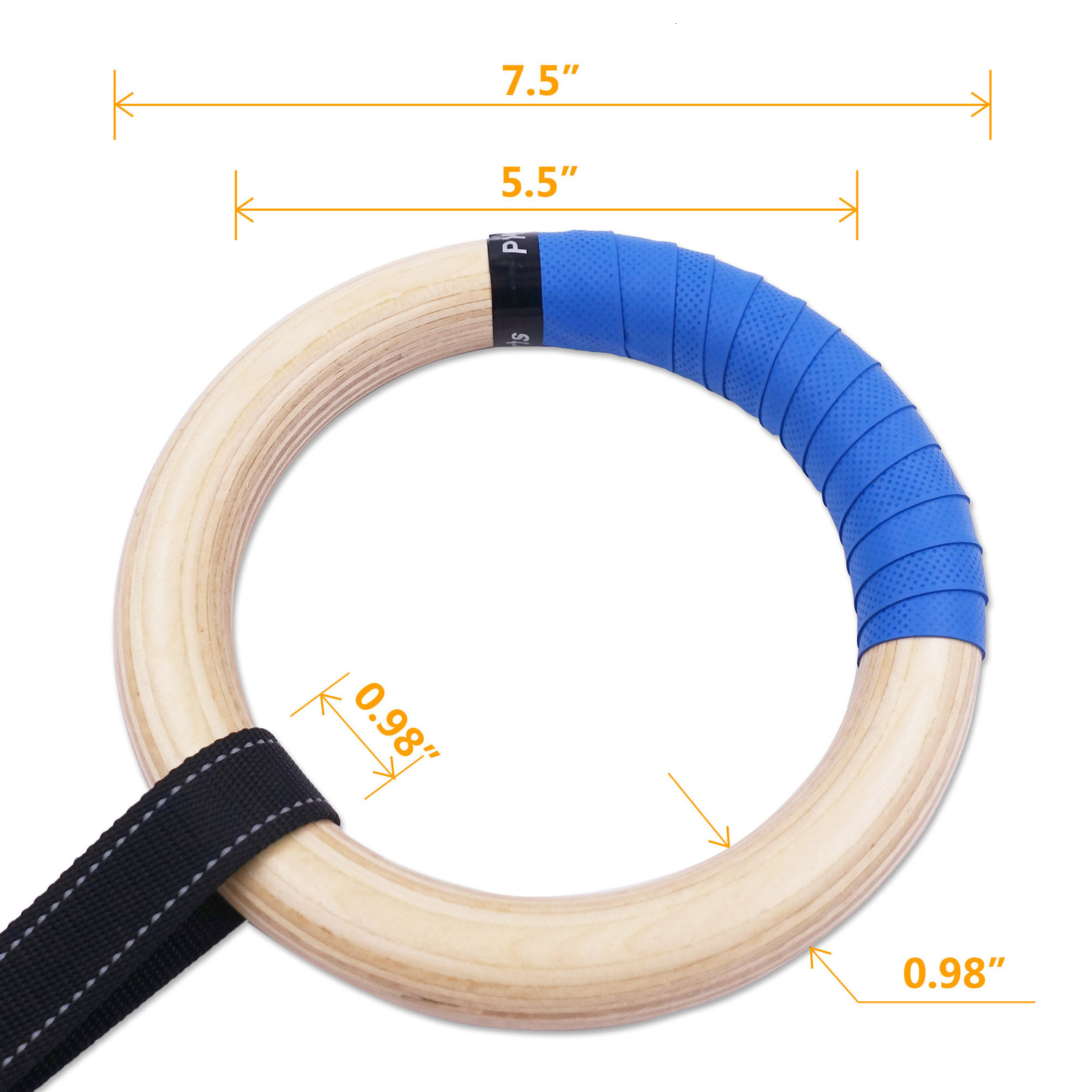 Gymnastic Rings Wooden Gymnastic Rings for Kids 25mm Gym Ring with Adjustable Straps Buckles Indoor Fitness Crossfit Home Playground Gym Pullup 230808