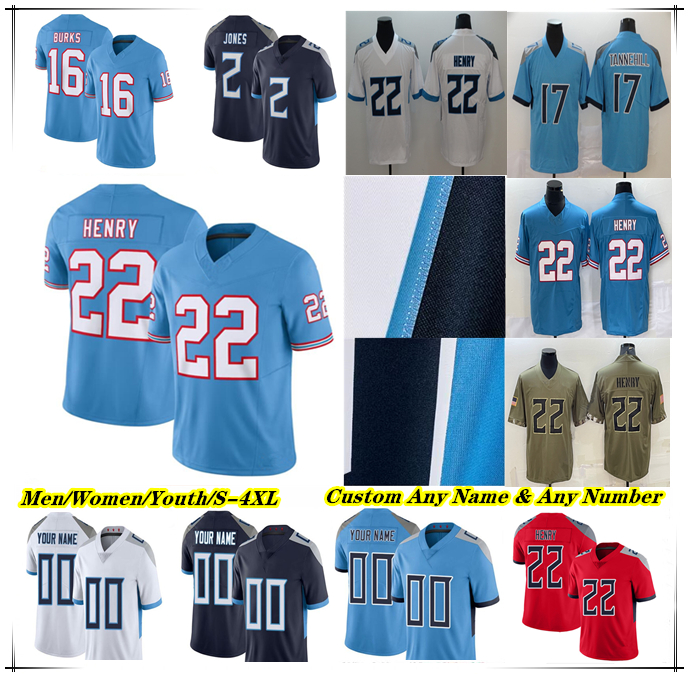 Derrick Henry Football Jerseys Oilers Will Levis DeAndre Hopkins Jeffery Simmons Kevin Byard Treylon Burks Ryan Tannehill Chigoziem Okonkwo NICK WESTBROOK-IKHINE