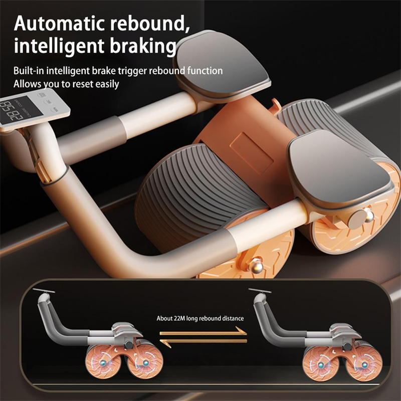 Integrated Fitness Equip Plank Trainer Push Up Healthy Abdominal Wheel Automatic Rebound Abdominal Muscle Training Household Model Roller 230808