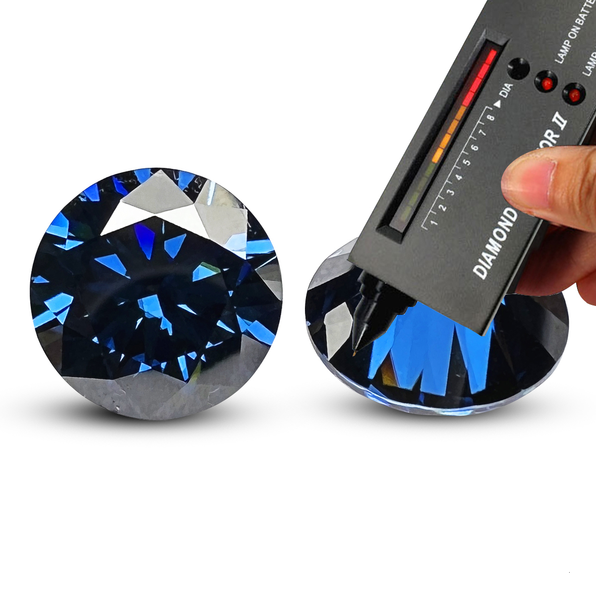 Loose Diamonds Blue Loose 100% Real Lab Gemstone Stones For Women Jewelry Diamond Ring Material GRA RoundPearEmeraldCushion Cut 230808