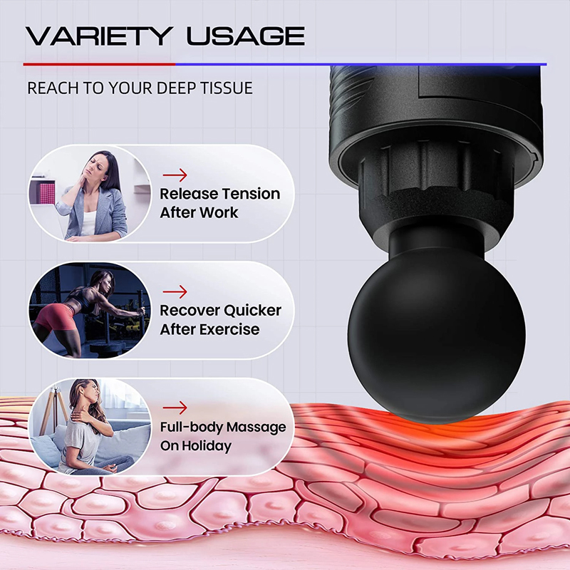 Full Body Massager Massage Gun 30 Speed LCD Touch Display Screen Deep Tissue Percussion Muscle Massager Relief Body Electric Massager Fascia Gun 23080