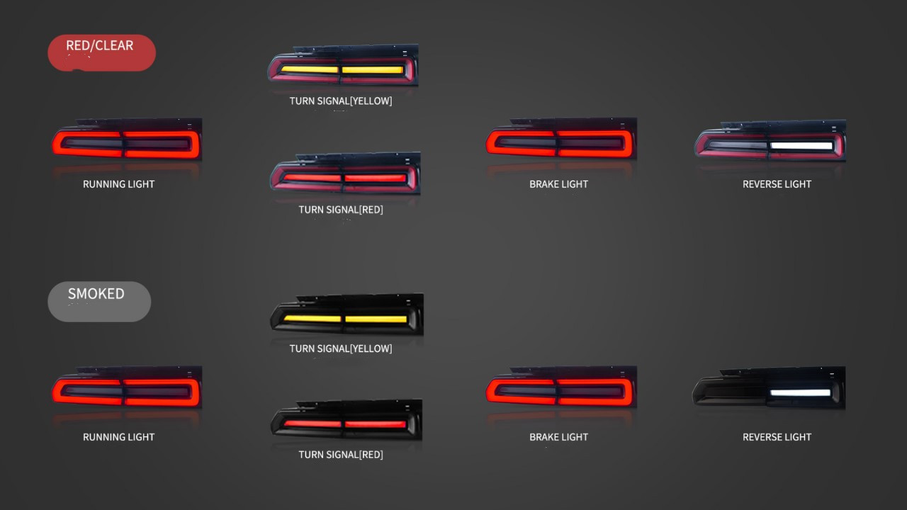 Taillights for DODGE Challenger 2008-2014 Car LED Brake Taillight New Challenger Reverse Turn Signal Tail Light