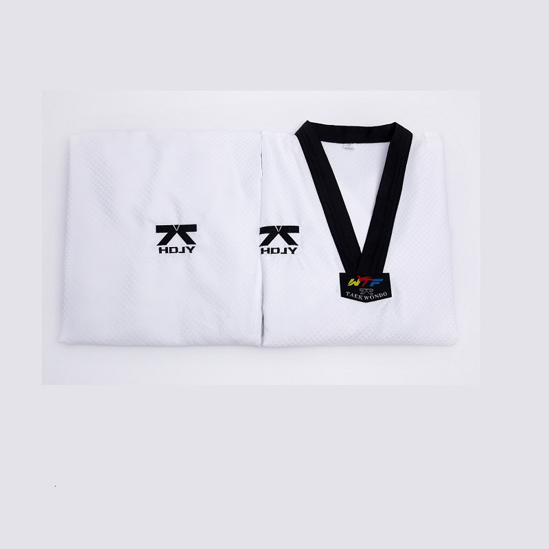 Protective Gear WTF Taekwondo Uniform Children's Judo Karate Training Suit Large Mesh Material Men's and Women's Comfortable and Breath