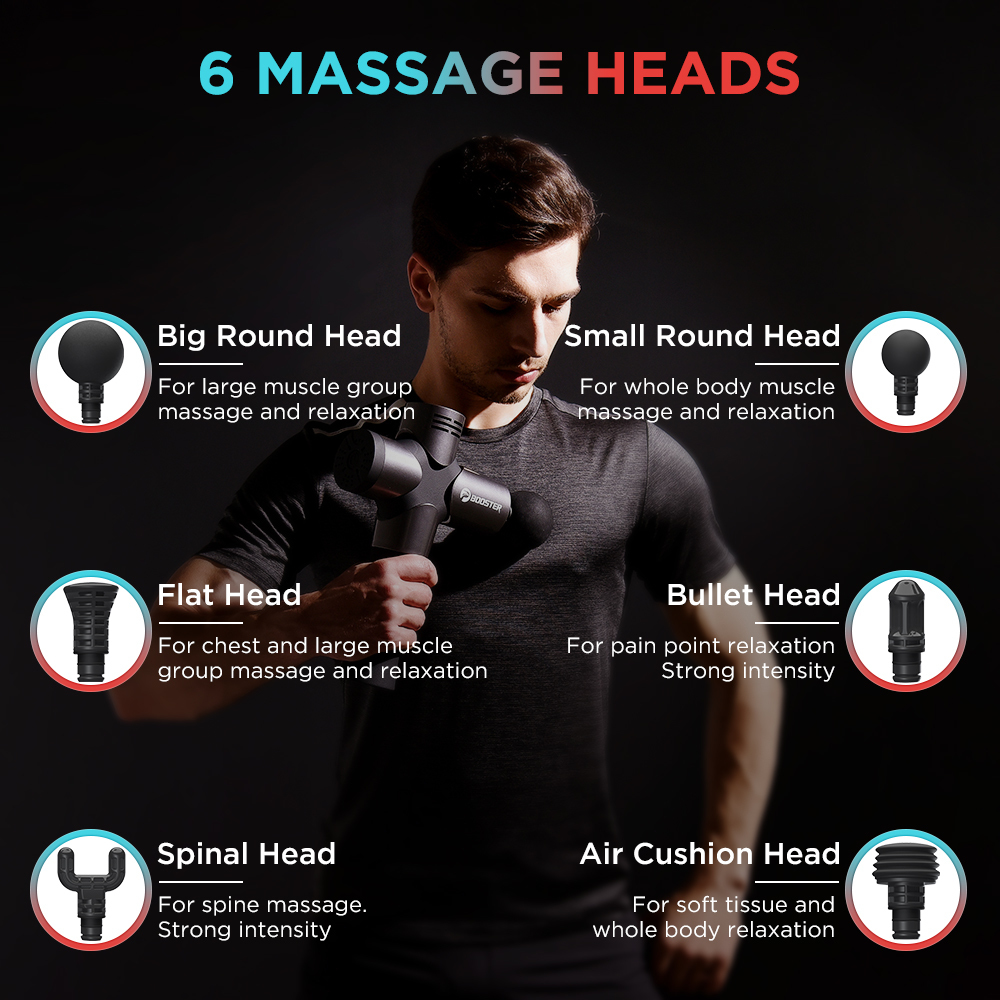 Full Body Massager BOOSTER Pro 3 Deep Tissue Massage Gun Muscle Stimulator Body Massager Fascial Gun Relax Therapy Low Noise for Fintness Shaping 2308