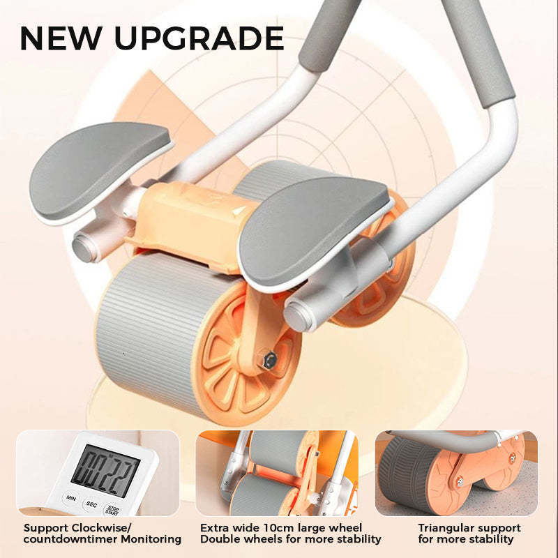 Core Abdominal Trainers Automatic Rebound Ab Abdominal Exercise Roller With Elbow Support And Timer Wheel Core Exercise Equipment For Home Workout 230
