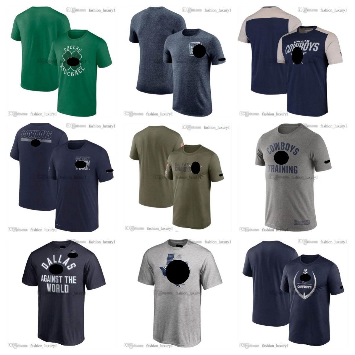 Mens Dallas''Cowboys''football jersey T shirts Printed Fashion man T-shirt Top Quality Cotton Fashion Casual Tees Short Sleeve Clothes