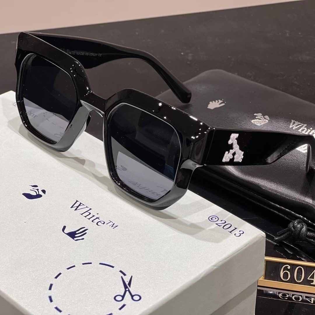 Luxury designer sunglasses 6046 European and American large box fashionable sunglasses white high-end sunshade beach travel UV400 sunglasses