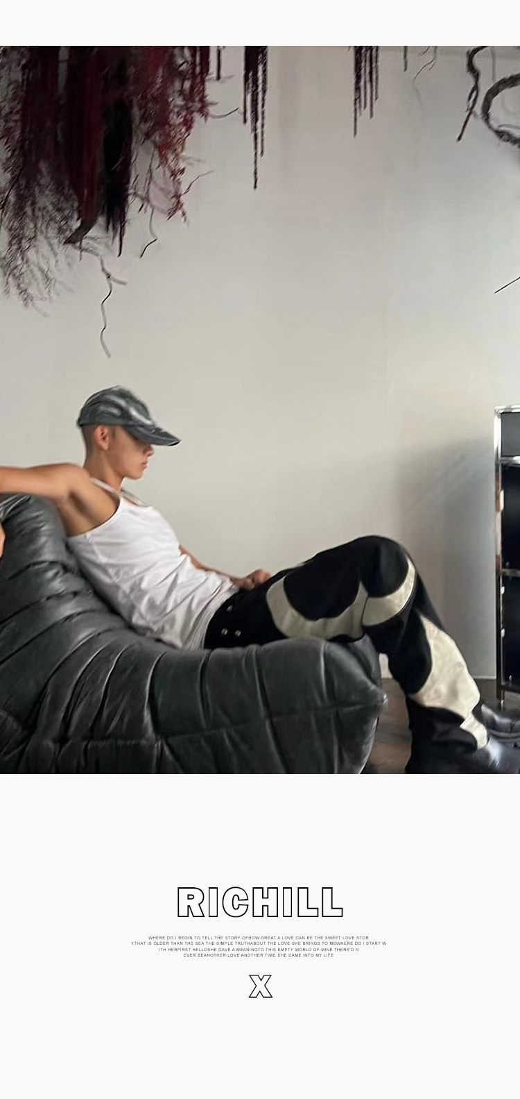 Original Pants 23SS New Washed Leather High Street Jeans Printing Sports Pants Loose Fit Casual Pants Men Straight Pants Loose Men's Duty Trouser