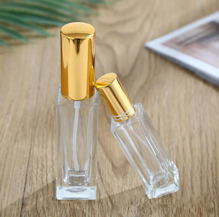 wholesale 10ml square high grade glass perfume bottle cosmetic pressed spray bottle mini portable dispensing jar wholesale2022 LL