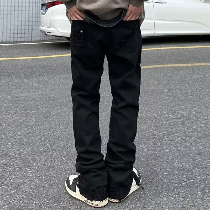 Mens Jeans Y2k Ripped Men Gothic Hip Hop Streetwear Vintage Womens Baggy Korean Denim Pants Straight Trousers For Punk 230810