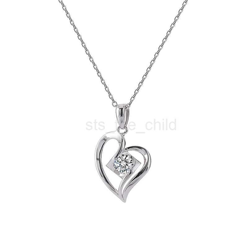 Pendant Necklaces 925 Love Shape Neckalce Anniversary Marry Me O-Chain Size 16mm Different Style Gift for Girlfriend Zirconia CZ Sterling Silver
