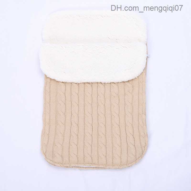 Pajamas Baby winter stroller packaging blanket thick knit crochet baby sleeping bag baby sleeping bag Z230811