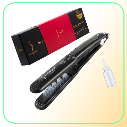 Steam Hair Straightener Flat Iron Professional Ceramic Tourmaline 2in1 Straightening Iron Adjustable 300450F Salon Heat 1102