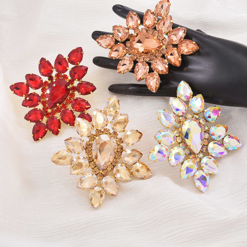 Solitaire Ring CuiEr 8.5*9.5CM Huge rings for women Big size Fashion jewelry with rhinestones glass Adjustable ring 230810