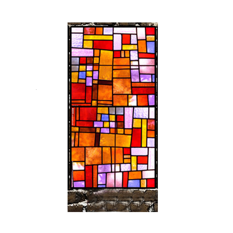 Window Stickers Multi Size Glass Film Static Cling Classical European Christian Church Stained Pattern Privacy Vinyl Frosted Sticker 230810