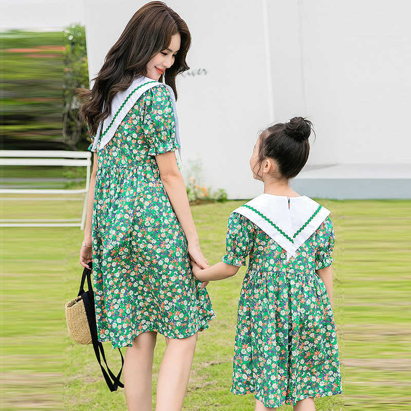Family Matching Outfits Matching Family Outfits Summer Mum and Daughter Floral Chiffon Dress Mother Daughter Matching Clothes Family Look Mommy and Me