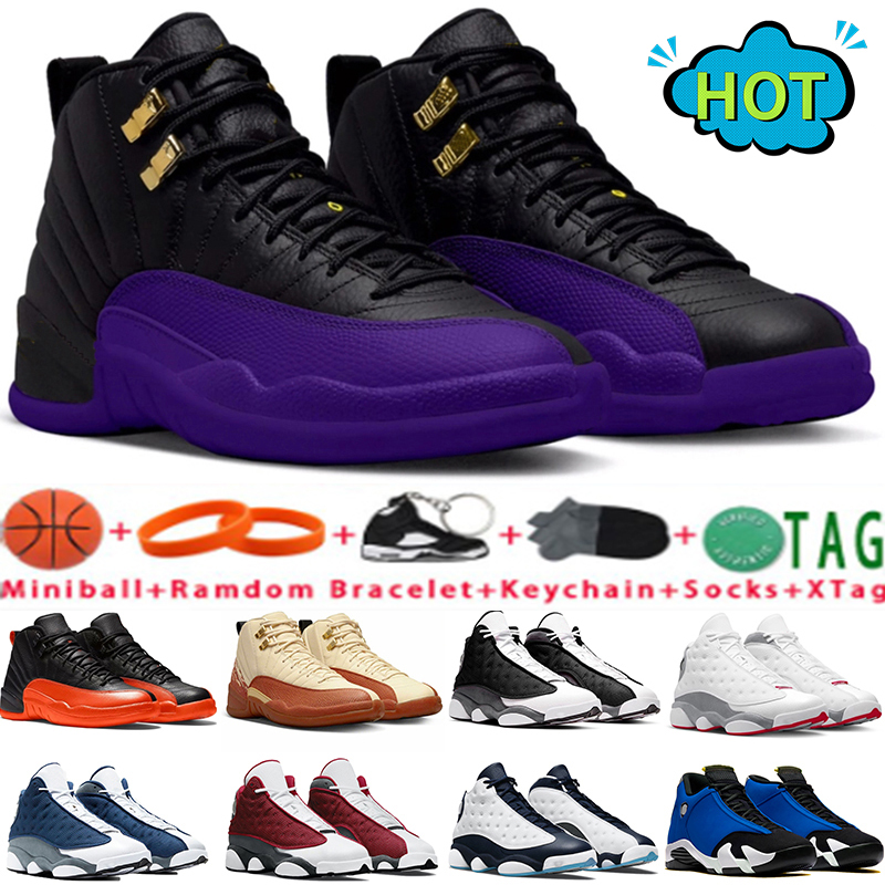 Designer 12s basketball shoes Men Brilliant Orange 12 13 13s High Fieled Purple Black del sol Red Flint Brave obsidian blue laneys 14 womens sneakers