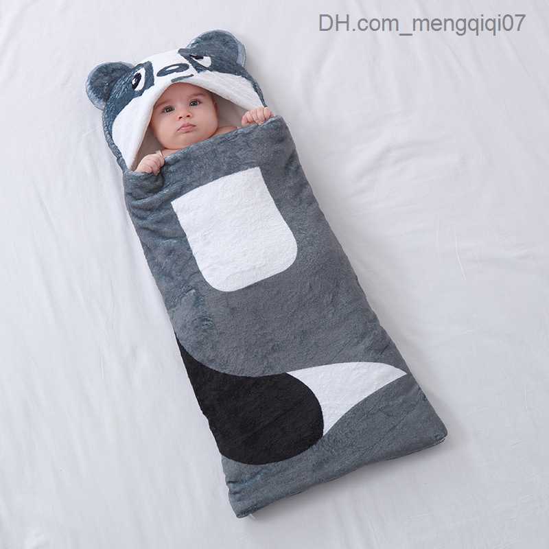 Pajamas Baby sleeping bag fox shaped thick warm blanket pure cotton cocoon baby boy girl clothing kindergarten packaging 0-6M Z230811