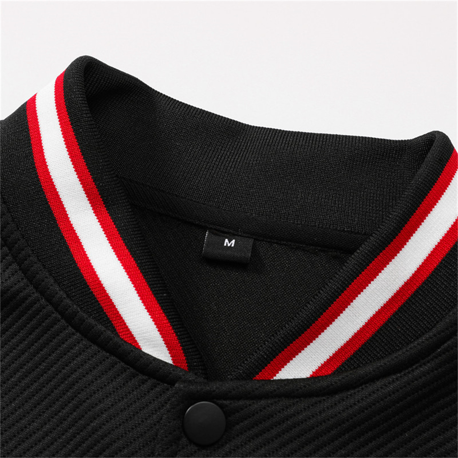Mens Jackets Men Letter Graphic Striped Trim Colorblock Varsity Jacket Without Tee 230810