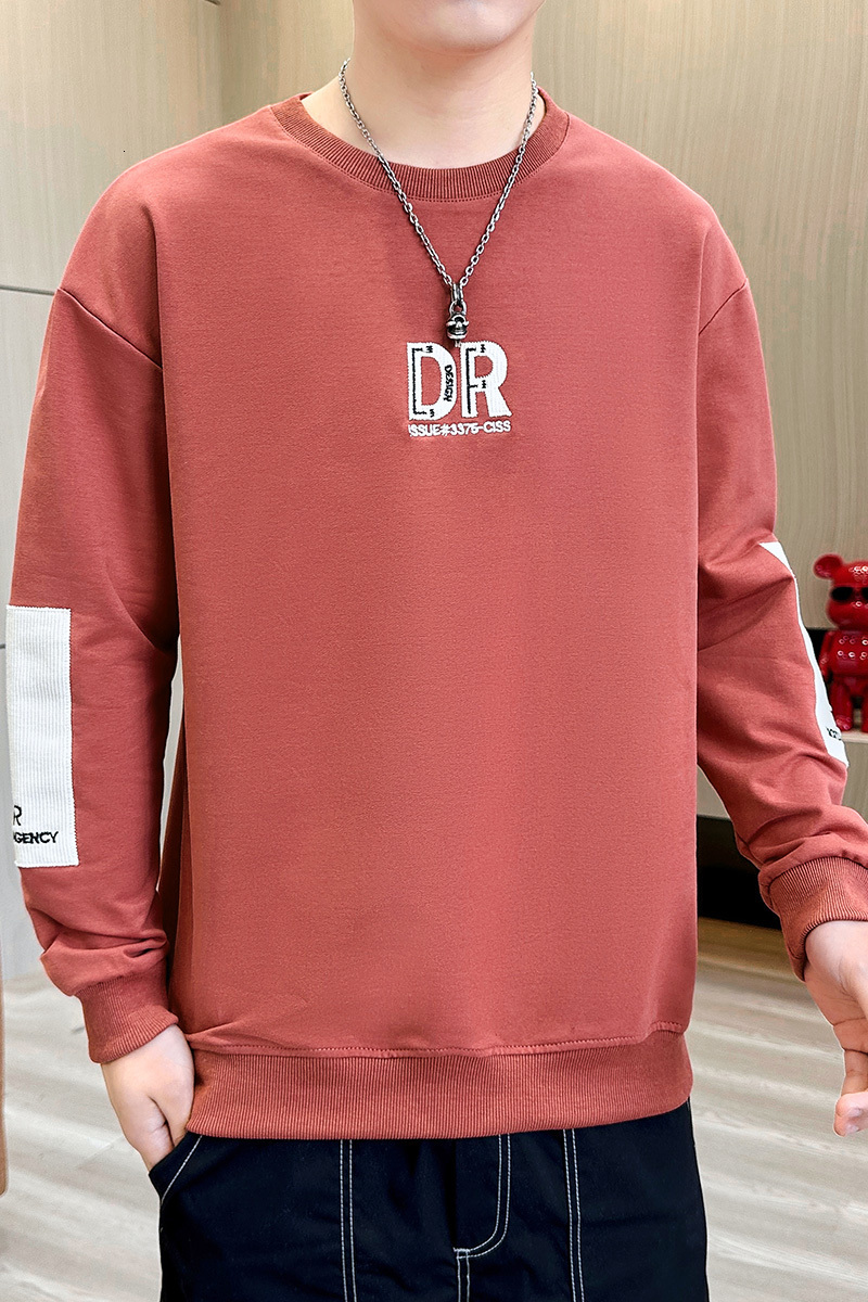 Men's Sweaters M4XL 4 Colors Autumn 2023 Versatile Fashion Casual Loose Round Neck Printed Long Sleeve Sweater Men Clothing 230809