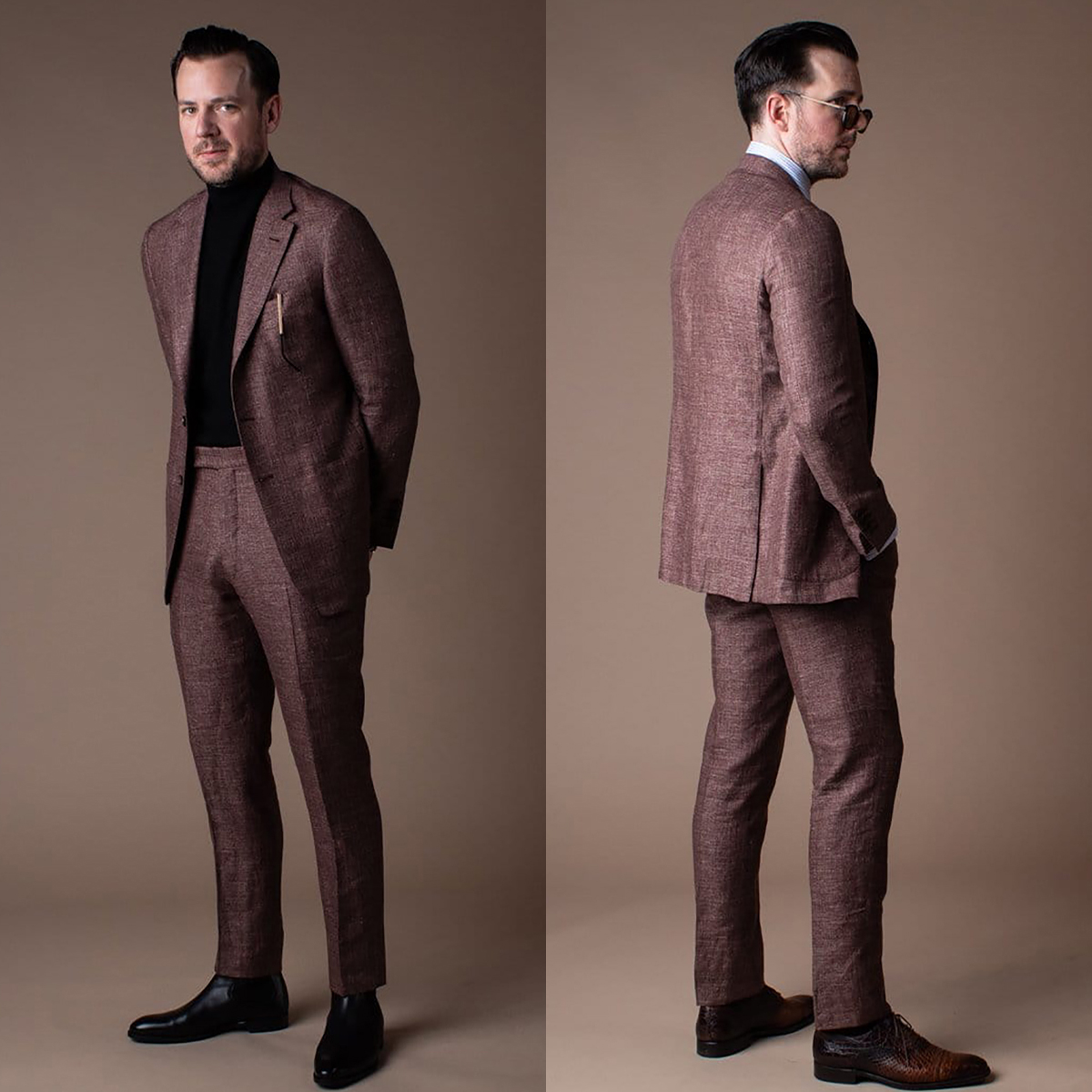 Formal Men's Suits Elegant And Modern Tuxedos For Male Casual Fashion Groom Wear Notched Lapel Jacket 3 Pcs Customize