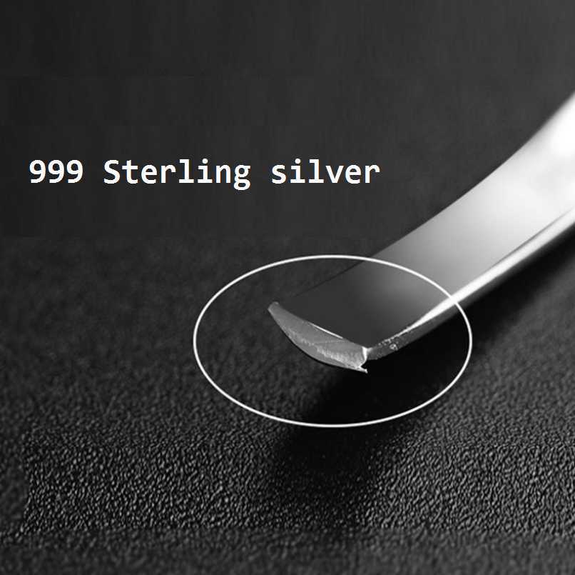 Band Rings Unibabe Real Sterling Silver Round Open Ring Men Women Bright Silver Ring Male Pure Silver Simple Open Ring Jewelry Gift